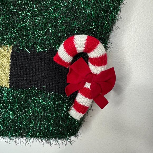 Major Label Group Christmas Ugly Vest Size M Green - Picture 4 of 8